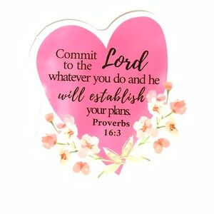 Pink Proverbs Vinyl Sticker